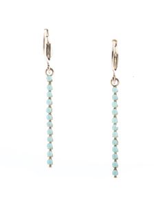 Top Shelf Jewelry Brass Baby Stick Pacific Opal Crystal Earrings