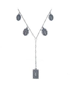 Top Shelf Jewelry Silver Plated Brass Delicate Saint Necklace