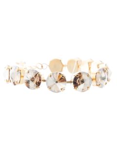 YPMCO 12mm Rivoli Champagne Swarovski Crystal Bracelet
