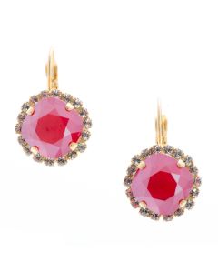 YPMCO 12mm Sq Crystal Earrings with Rhinestones - Assorted Colors