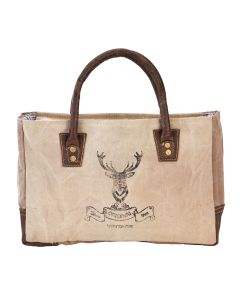 Original Vintage Deer Re-purposed Canvas Purse/Tote by Clea Ray