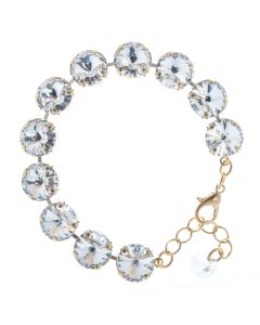 Lisa Marie Jewelry 12mm Rivoli Swarovski Crystal Bracelet - Clear