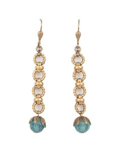 Catherine Popesco Long Drop Pacific Opal Crystal Earrings