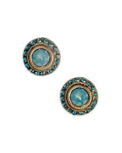 Catherine Popesco Round Rhinestone Post/Stud Earrings - Assorted Colors