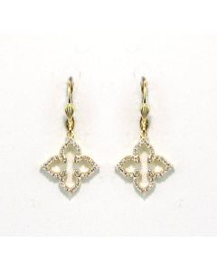 Catherine Popesco Petite Clover Shape Crystal Earrings