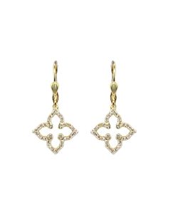 Catherine Popesco Petite Clover Shape Crystal Earrings