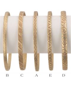 Catherine Popesco 14K Gold Plated Stamped Bangles - Five Designs