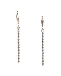 Top Shelf Jewelry Brass Baby Stick Black Diamond Crystal Earrings