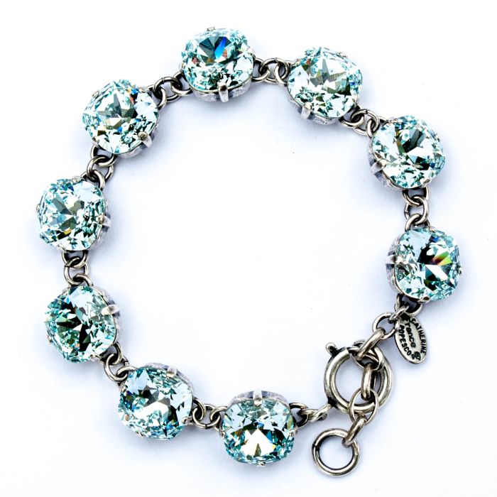Large Stone Crystal Bracelet All Colors in Silver and Gold