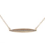 Catherine Popesco Horizontal Spear Necklace with Tiny Channel Crystals