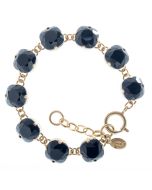 Catherine Popesco Large Stone Crystal Bracelet - Jet Black & Gold