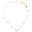 Catherine Popesco Clear Crystal Petite Marquis Gold Necklace LV-1261G