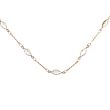 Catherine Popesco Clear Crystal Petite Marquis Gold Necklace LV-1261G