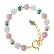 Catherine Popesco Crystal Tennis Bracelet - Lilac Combo LV-1652BG-COM-LILAC