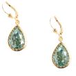 Catherine Popesco Fountain Crystal Teardrop Gold Earrings - Assorted Colors LV-9551G