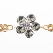 Catherine Popesco Large Stone Crystal Flower Bracelet - Black Diamond LV-1632BG-BD