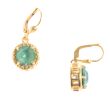 Catherine Popesco Silky Sage Crystal in Circle Gold Earrings - Assorted Colors LV-9553G