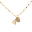 Catherine Popesco Small Heart Locket Pendant Gold Necklace LV-1982G