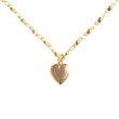 Catherine Popesco Small Heart Locket Pendant Gold Necklace LV-1982G