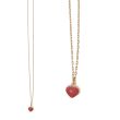 Catherine Popesco Tiny Red Enamel Heart Pendant Necklace - Assorted Colors
