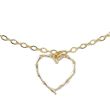 Catherine Popesco Crystal Baguette Open Heart Pendant Necklace