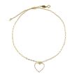 Catherine Popesco Crystal Baguette Open Heart Pendant Necklace