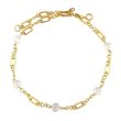 Catherine Popesco Gold Oval Link and CrystalNecklace