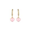 Catherine Popesco Tiny White Enamel Heart Earrings - Assorted Colors