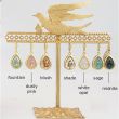 Catherine Popesco Fountain Crystal Teardrop Gold Earrings - Assorted Colors LV-9551G