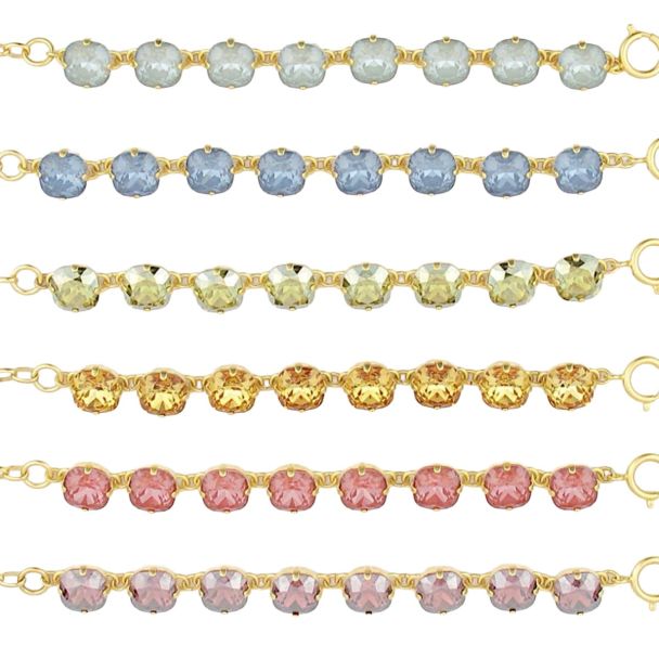 Catherine Popesco 12mm Large Stone Crystal Bracelet - Newest Colors