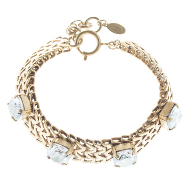 Catherine Popesco 10mm Stone Zigzag Crystal Bracelet - Assorted Colors