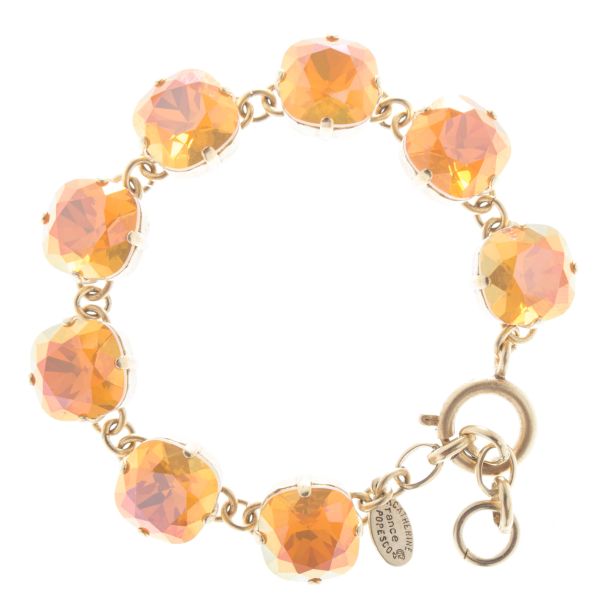 Catherine Popesco 12mm Large Stone Crystal Bracelet - Golden Blush