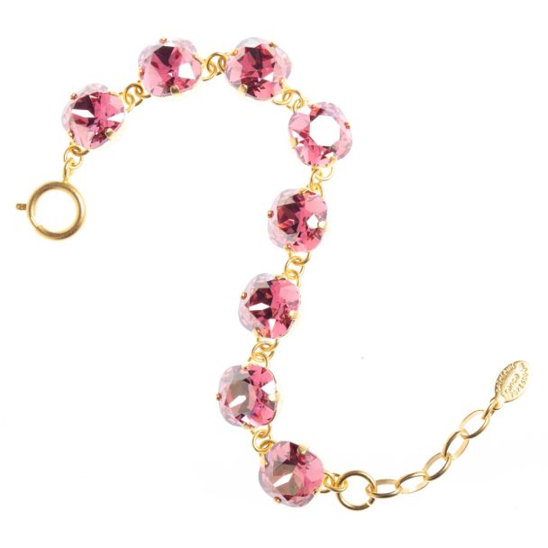 Catherine Popesco 12mm Large Stone Crystal Bracelet - Rose