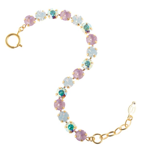 Catherine Popesco Crystal Tennis Bracelet - Lilac Combo LV-1652BG-COM-LILAC