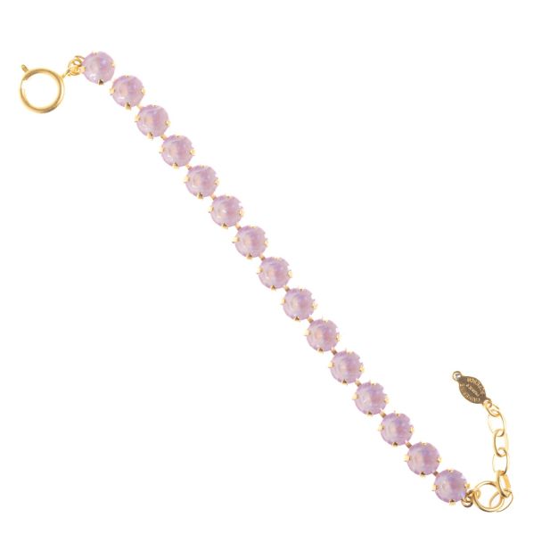 Catherine Popesco Crystal Tennis Bracelet - Lilac Shimmer LV-1652BG-LILAC