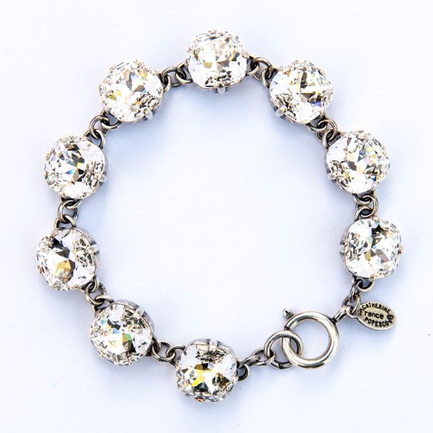 Catherine Popesco Large Stone Crystal (Diamond) Bracelet - Silver