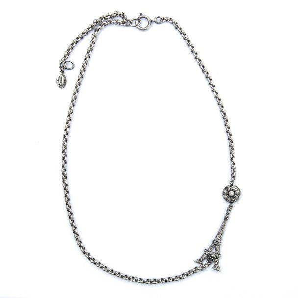 Catherine Popesco Eiffel Tower Choker Necklace in Silver