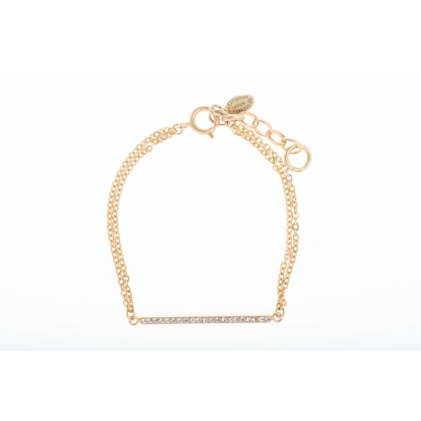 Catherine Popesco Gold Crystal Bar Bracelet - Assorted Colors