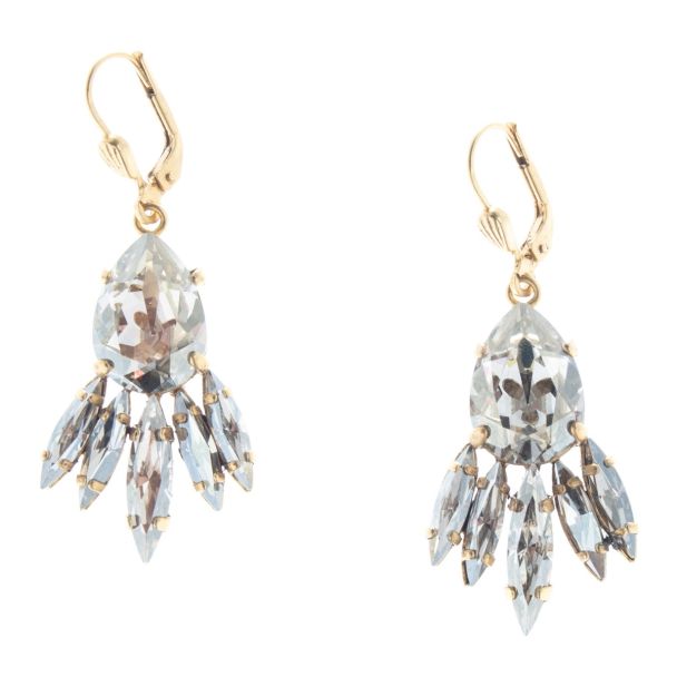 Catherine Popesco Jagged Edge Teardrop Crystal Earrings - Assort Colors