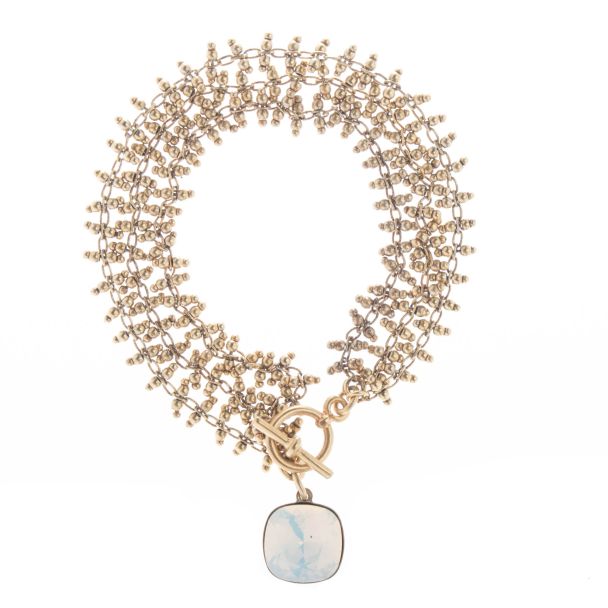 Catherine Popesco Ladder Chain Crystal Charm Bracelet - Assorted Colors