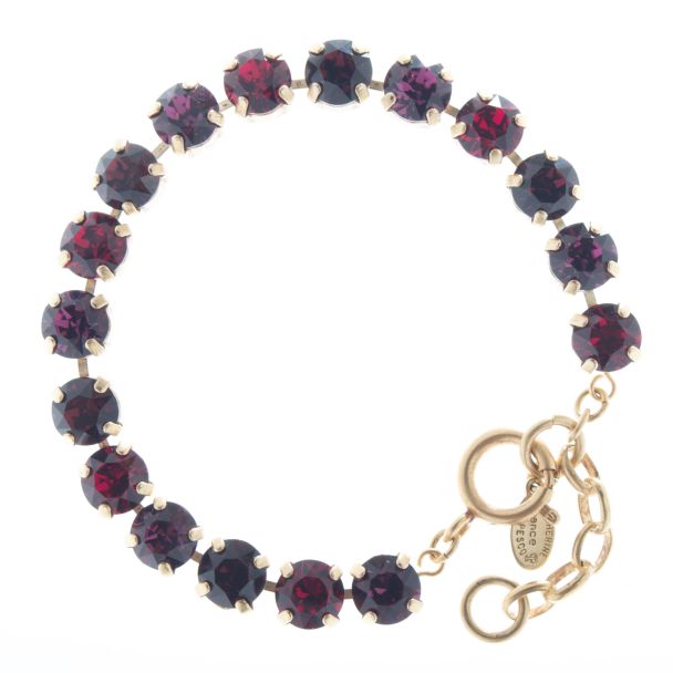 Catherine Popesco Multi Color Crystal Bracelet - Ruby Amethyst Combo