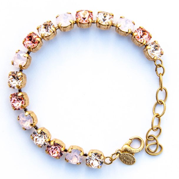 Catherine Popesco Multi Color Crystal Bracelet - Pink Combo