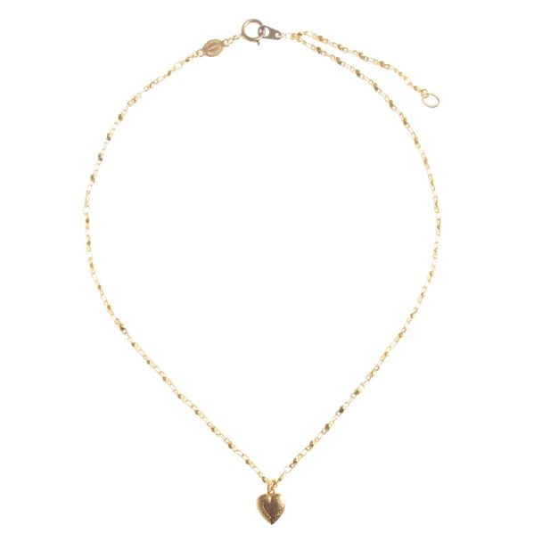 Catherine Popesco Small Heart Locket Pendant Gold Necklace LV-1982G