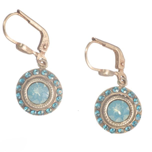 Catherine Popesco Small Round Rhinestone Dangle Earrings - Assorted Colors