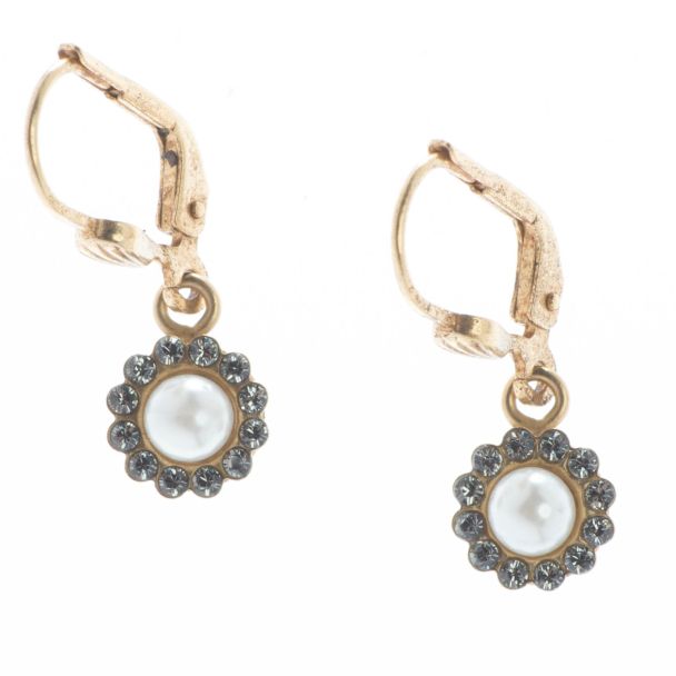 Catherine Popesco Tiny Round Rhinestone Crystal Earrings - Assorted Colors