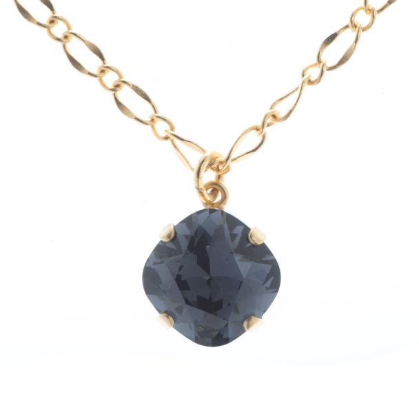 Lisa Marie Jewelry 12mm Square Swarovski Crystal Pendant Necklace