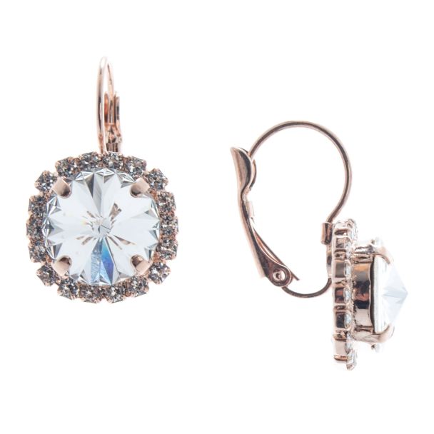 Lisa Marie Rivoli Swarovski Crystal Rhinestone Earrings - Clear