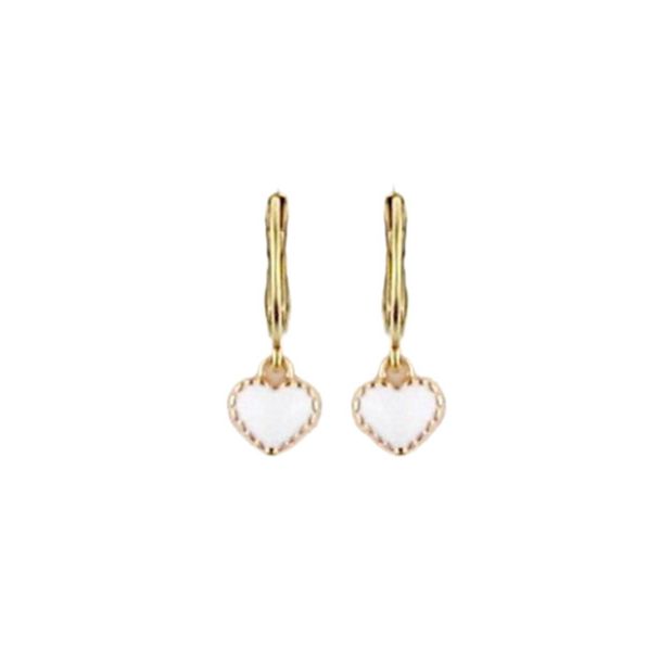 Catherine Popesco Tiny Pink Enamel Heart Earrings - Assorted Colors
