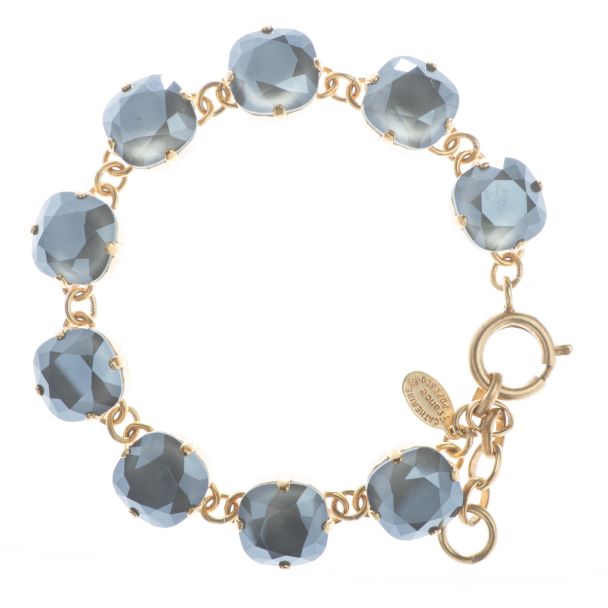 New Color! Catherine Popesco 12mm Large Stone Crystal Bracelet - Dark Gray