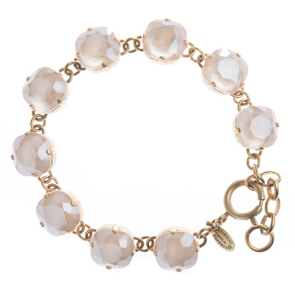 New Color! Catherine Popesco 12mm Large Stone Crystal Bracelet - Ivory Cream